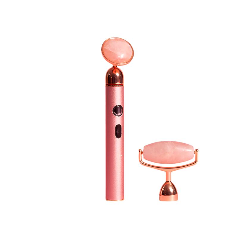Vibrating Rose Quartz Sculpting Roller Vibrating Rose Quartz Sculpting Roller