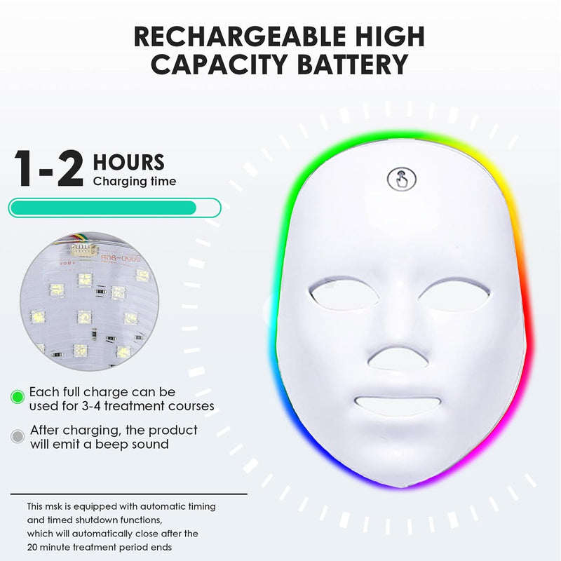 Wireless 7 Color LED Mask Device