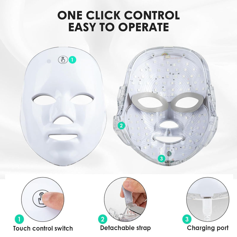 Wireless 7 Color LED Mask Device